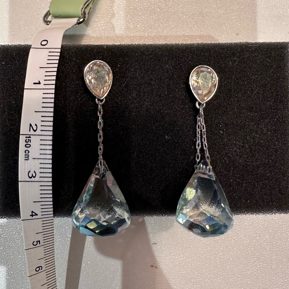 Swarovski earrings and pearl earrings